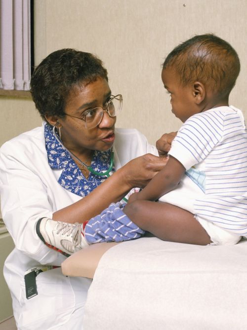 Lennie Lott with patient