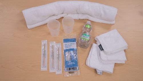 Cleaning trach supplies