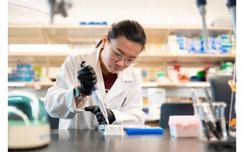 Scientist Christy LaFlamme conducting research