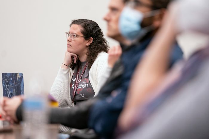 Three female participants in St. Jude biohackathon