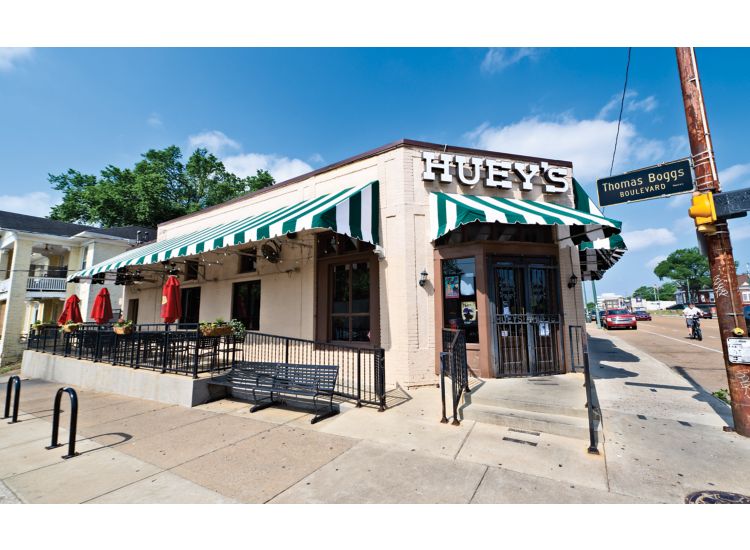 Photo of midtown Huey's at corner of Tucker and Madison