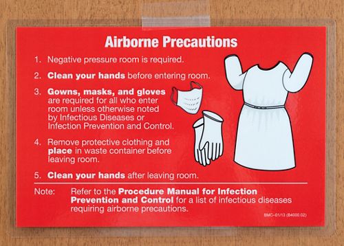 Precauciones para evitar la transmisión aérea