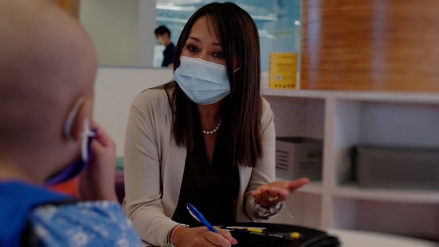 Medical interpreter with patient family