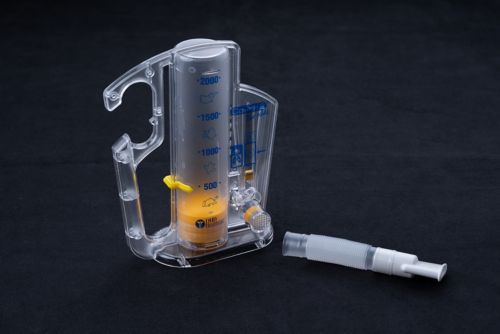 Photo of incentive spirometer with mouthpiece