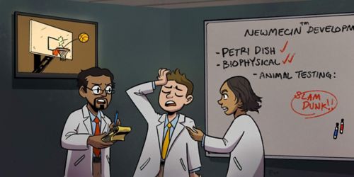 cartoon of scientists