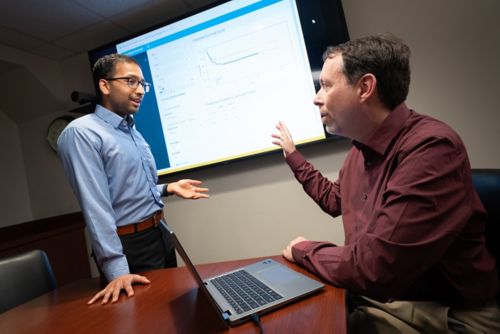 Subodh Selukar, PhD, and (R) Stan Pounds, PhD