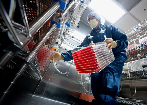 photo of someone in ppe working in good-manufacturing-practices-facility-(gmp)