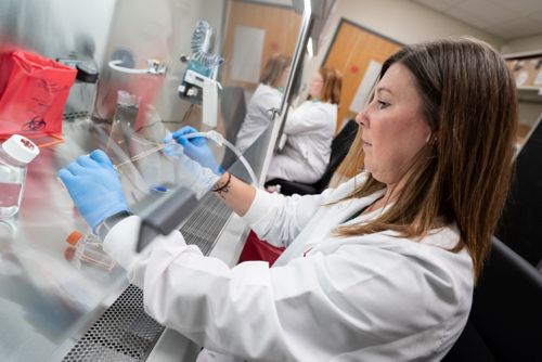 image of woman working in lab