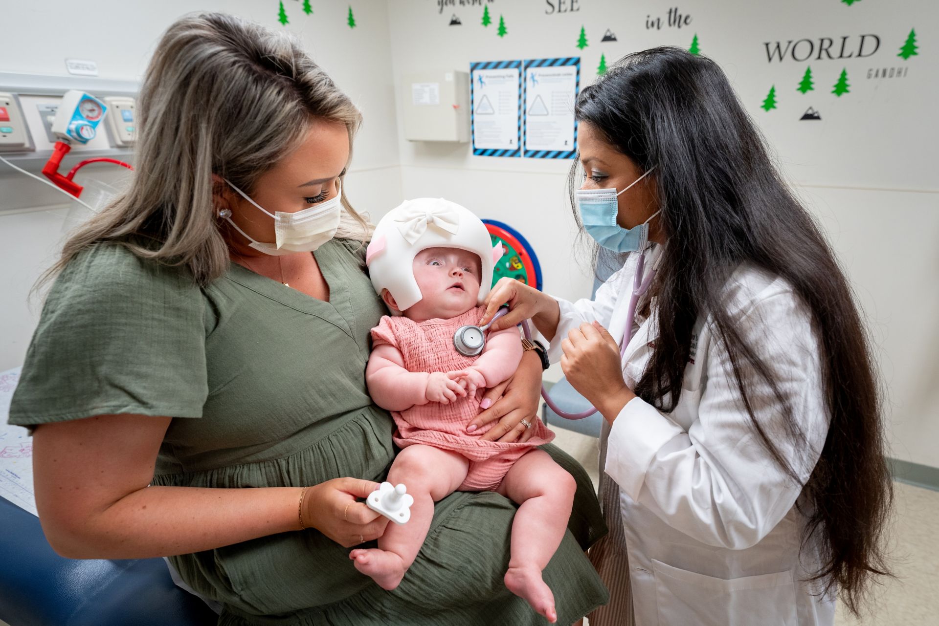 Stevee Fazenbaker (mom), Fletcher Fazenbaker,  and Dr. Aditi Bagchi