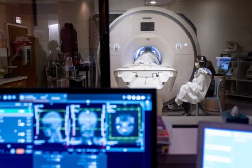 Child undergoes MRI scan