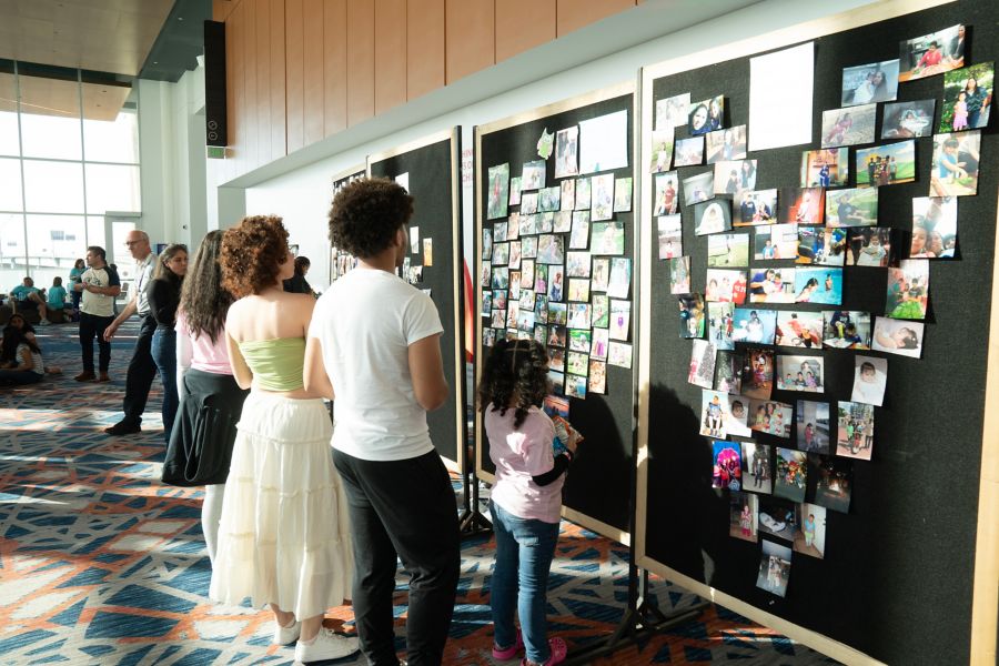 Patient families view remembrance board