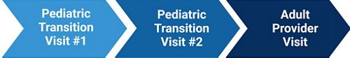 graphic showing Transition of Care for pediatric cancer patients