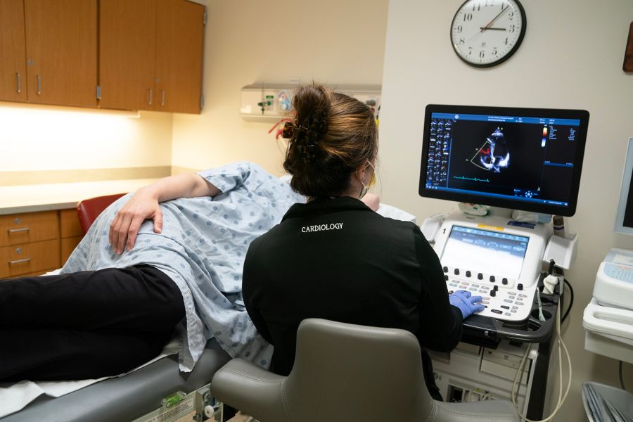 Patient undergoing ultrasound