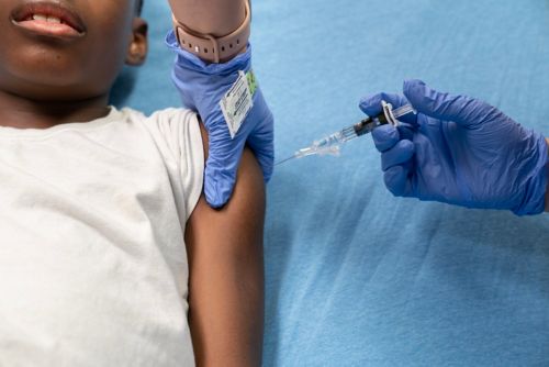 Child getting a shot