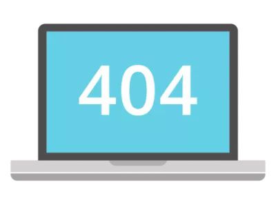 Laptop with 404 on it