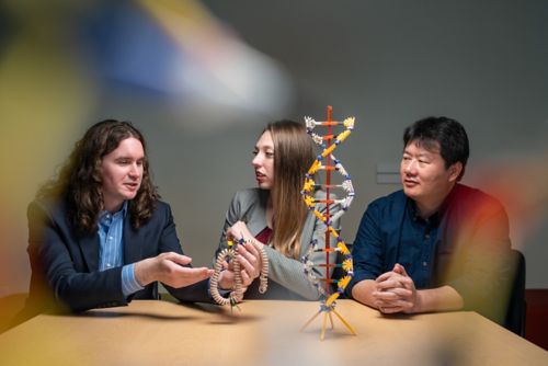 Brian Abraham, Kelsey Maher, Jie Lu, environmental portrait