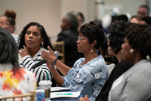 women in a meeting