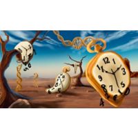 dali-like illustration of clocks in a wasteland