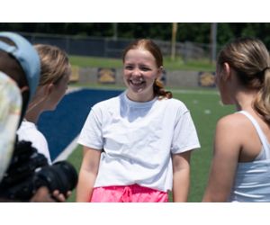 Annabelle Guy kept involved with cheerleading during treatment for aplastic anemia.