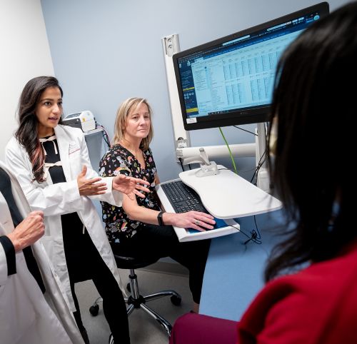 Nidhi Bhatt, and Leslie Wells in the EAGER Clinic