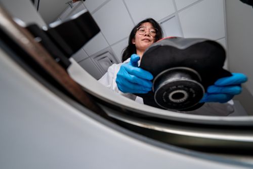 Woman working in lab