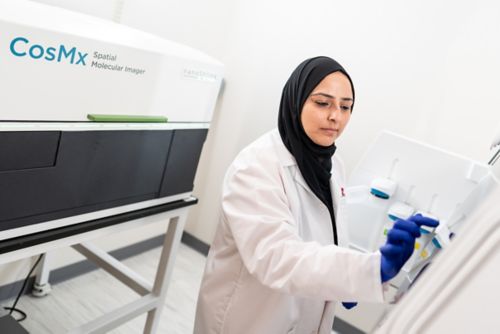 woman working in lab