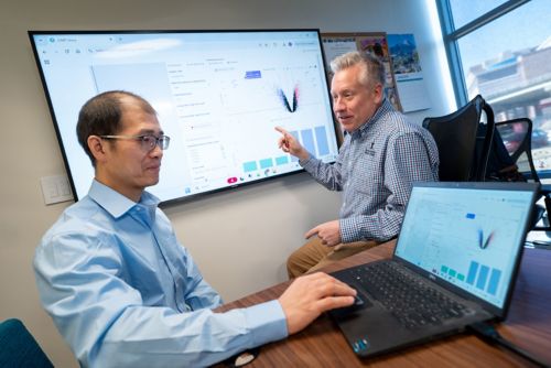 Zuo-Fei Yuan, PhD, and center director Andy High, PhD