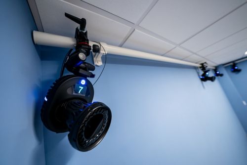 A high-tech camera in the Gait and Mobility Lab