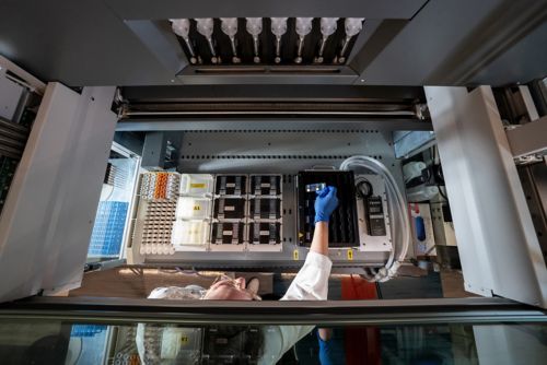 woman in lab