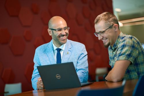 Louis El Khoury and colleague