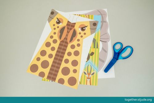 Scissors and some printed sheets for scissor activity