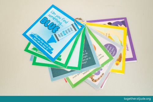 A set of scavenger hunt cards