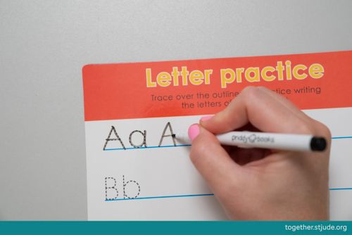 Writing uppercase letters in workbook