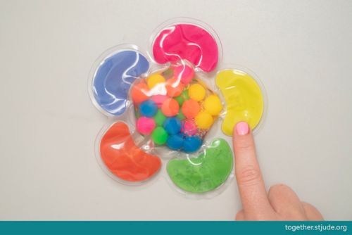 Touching the sensory color sorter