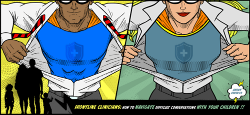 illustration of clinicians as superheroes