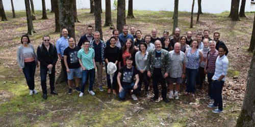 Douglas Green, PhD, and his lab staff (as well as lab alumni and special guests) during a retreat in the summer of 2019. 