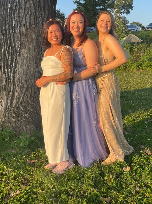 Christy LaFlamme poses with her partner and a friend at Memphis’ annual Queer Prom.