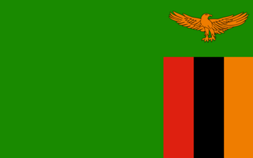 Naitonal flag of Zambia
