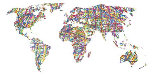 illustration of world map