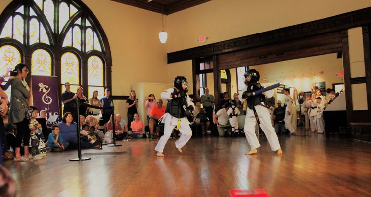 Children perform Martial Arts at an event at the Morton Museum of Collierville History