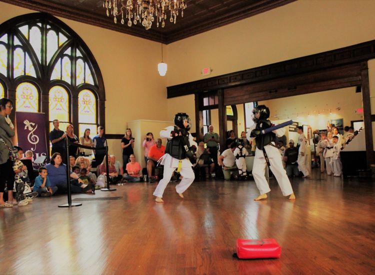 Children perform Martial Arts at an event at the Morton Museum of Collierville History