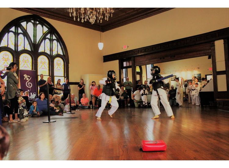 Children perform Martial Arts at an event at the Morton Museum of Collierville History