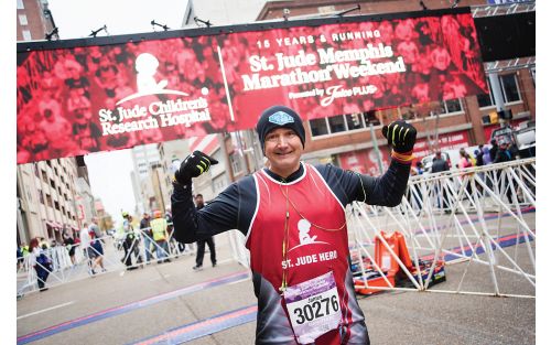 James Eversull running a 5K. 