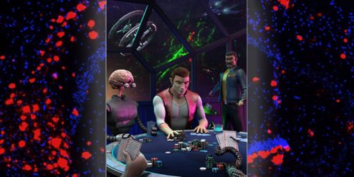 illustration of Star Wars characters at poker table