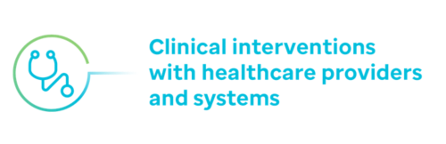 icon for "Clinical interventions with healthcare providers and systems"