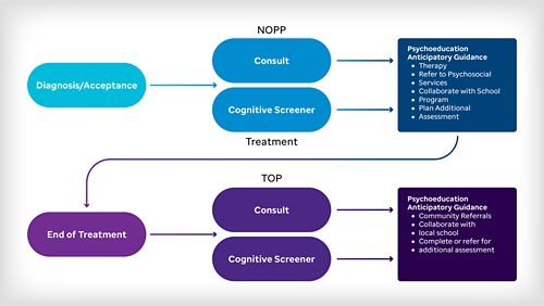 A flow chart shows the clinical connection between NOPP and TOP