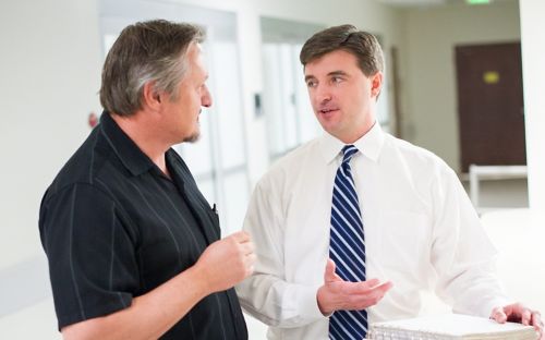 Photo of Kevin Krull, PhD (left), and Greg Armstrong, MD, MSCE