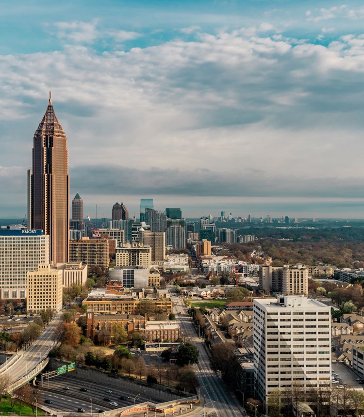 Aerial view of Atlanta, GA