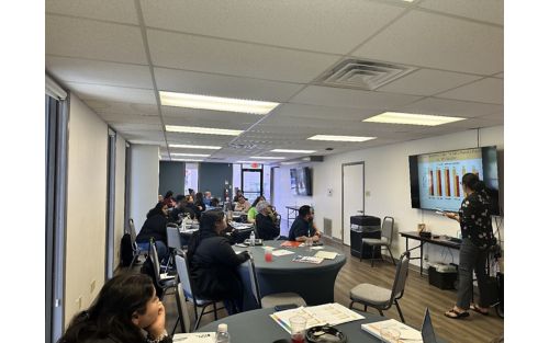 People attending training session 