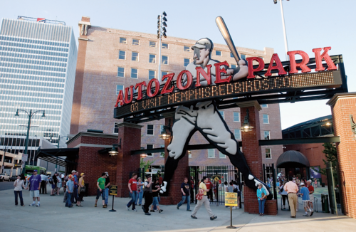 photo of AutoZone Park entrance